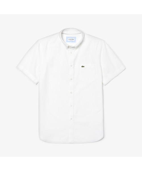LACOSTE(ラコステ)の「ボタンダウンオックスフォードシャツ(シャツ/ブラウス)」|ホワイト