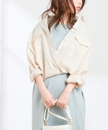 natural couture | 2WAYシンプルリネンシャツ(シャツ/ブラウス)