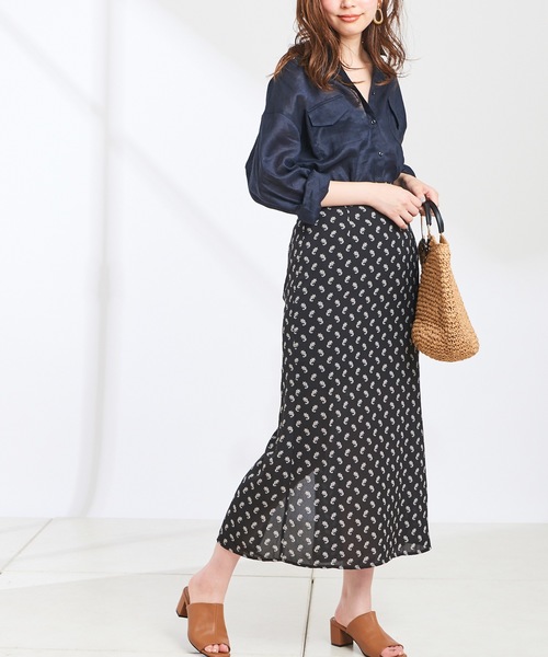 natural couture（ナチュラルクチュール）の「2WAYシンプルリネンシャツ（シャツ/ブラウス・レディース・ベージュ/ライトベージュ/ネイビー/ラベンダー/オレンジ系その他・FREE）」の18枚目の写真