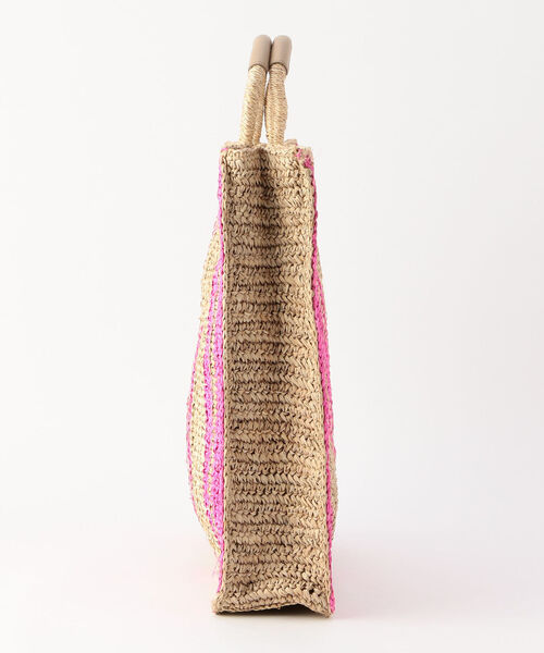 NOLLEY’S（ノーリーズ）の「【VIORAd' ORO/ヴィオラドーロ】ラフィアストライプかごバッグ（かごバッグ・レディース・ピンク系その他3/ブラック系その他3・FREE）」の3枚目の写真