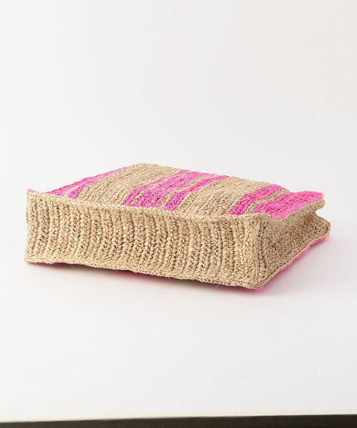 NOLLEY’S（ノーリーズ）の「【VIORAd' ORO/ヴィオラドーロ】ラフィアストライプかごバッグ（かごバッグ・レディース・ピンク系その他3/ブラック系その他3・FREE）」の4枚目の写真