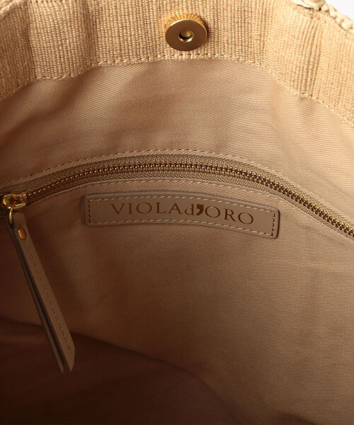 NOLLEY’S（ノーリーズ）の「【VIORAd' ORO/ヴィオラドーロ】ラフィアストライプかごバッグ（かごバッグ・レディース・ピンク系その他3/ブラック系その他3・FREE）」の10枚目の写真