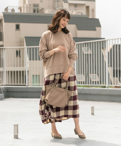 made in standard （メイドインスタンダード）の「made in standard/メイドインスタンダード  ヘビーウエイトビッグシルエットスウェット(トレーナー)（スウェット・レディース・ブラック/ベージュ/パープル/ブラウン/オフホワイト・FREE）」の15枚目の写真