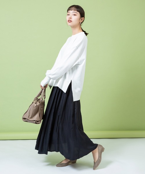 made in standard （メイドインスタンダード）の「made in standard/メイドインスタンダード  ヘビーウエイトビッグシルエットスウェット(トレーナー)（スウェット・レディース・ブラック/ベージュ/パープル/ブラウン/オフホワイト・FREE）」の16枚目の写真