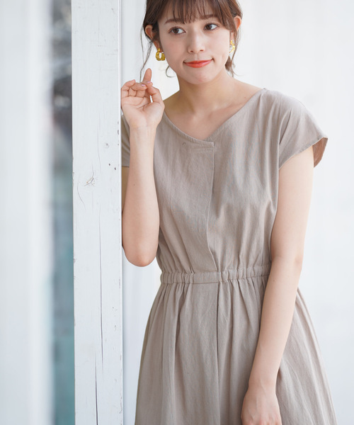 rps（アールピーエス）の「ドロスト前後２ＷＡＹワンピース（ワンピース・レディース・ブラック/ベージュ/アイボリー・M）」の7枚目の写真