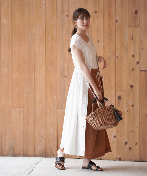 rps（アールピーエス）の「ドロスト前後２ＷＡＹワンピース（ワンピース・レディース・ブラック/ベージュ/アイボリー・M）」の8枚目の写真