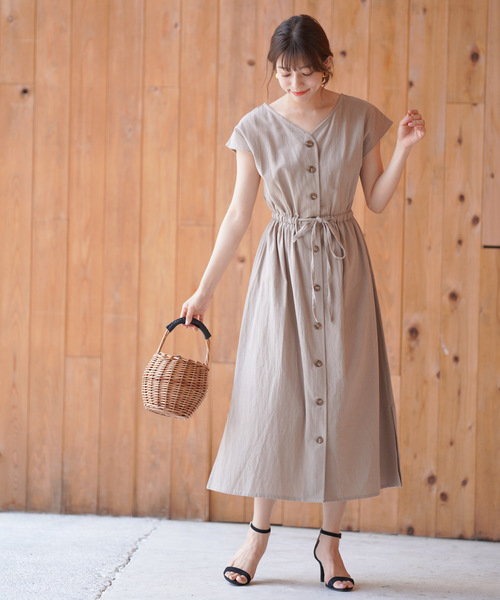 rps（アールピーエス）の「ドロスト前後２ＷＡＹワンピース（ワンピース・レディース・ブラック/ベージュ/アイボリー・M）」の10枚目の写真