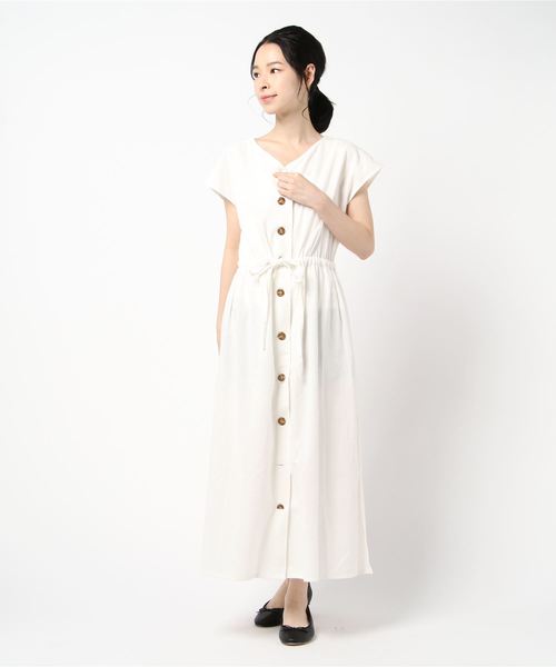 rps（アールピーエス）の「ドロスト前後２ＷＡＹワンピース（ワンピース・レディース・ブラック/ベージュ/アイボリー・M）」の15枚目の写真