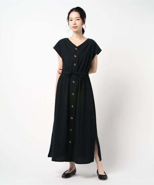 rps（アールピーエス）の「ドロスト前後２ＷＡＹワンピース（ワンピース・レディース・ブラック/ベージュ/アイボリー・M）」の16枚目の写真