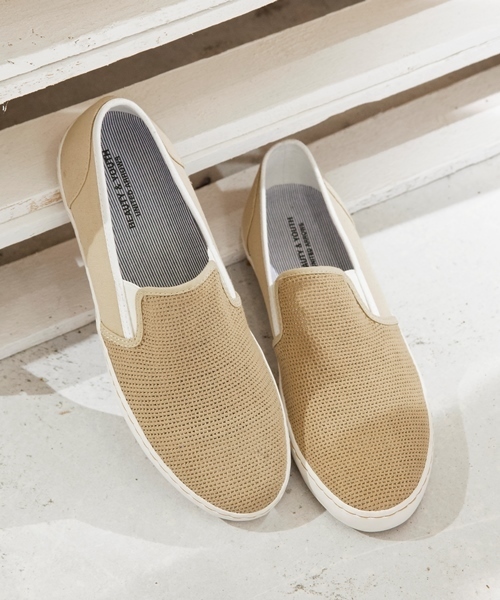 BEAUTY&YOUTH UNITED ARROWS（ビューティーアンドユースユナイテッドアローズ）の「BY コットンメッシュ スリッポン/スニーカー◆（スニーカー・メンズ・ブラック/ネイビー/ベージュ/その他1・27cm/25cm/26cm/28cm）」の16枚目の写真