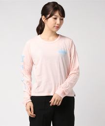 W HRLY GLOBAL PERFECT LS / レディース ロングスリーブTシャツ / ロゴプリントカットソー 袖ロゴ サーフカジュアル