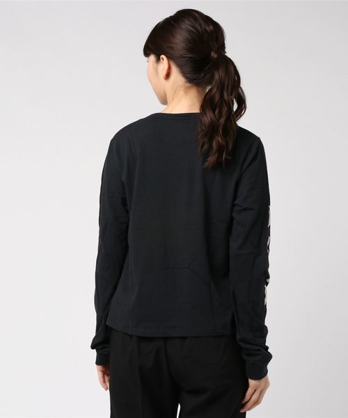 Hurley (ハーレー)の「W HRLY GLOBAL PERFECT LS / レディース ロングスリーブTシャツ / ロゴプリントカットソー 袖ロゴ サーフカジュアル(Tシャツ/カットソー・レディース・ブラック/ホワイト/ピンク・X-SMALL/SMALL)」の4枚目の写真