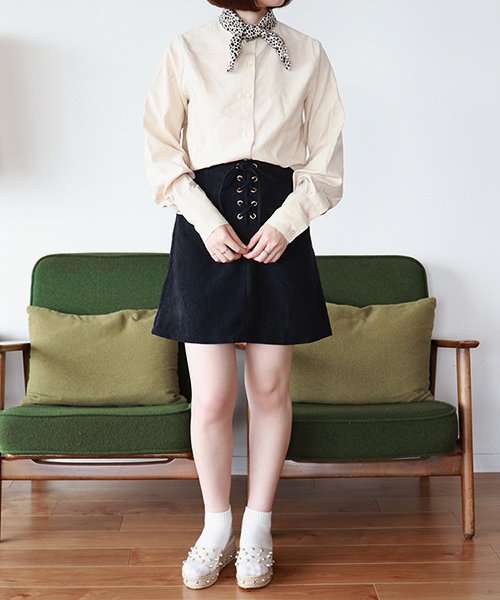 PairPair（ペアペア）の「ロングカフススタンドカラーシャツ（シャツ/ブラウス・レディース・アイボリー/モカ/スモークピンク・FREE）」の7枚目の写真