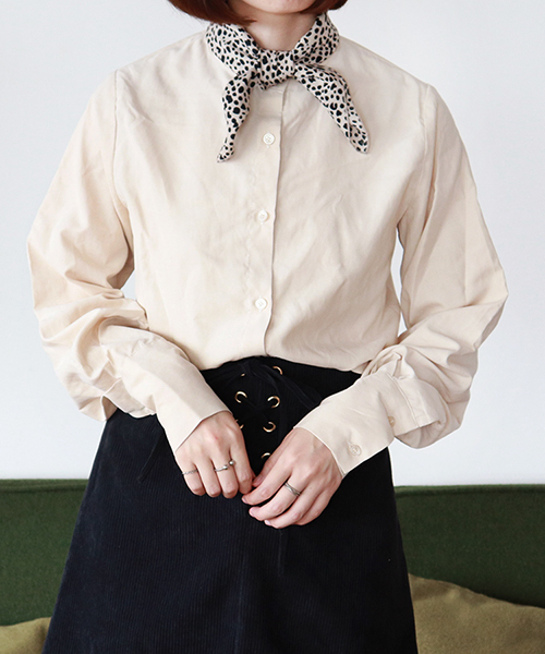 PairPair（ペアペア）の「ロングカフススタンドカラーシャツ（シャツ/ブラウス・レディース・アイボリー/モカ/スモークピンク・FREE）」の9枚目の写真