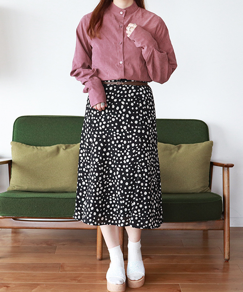 PairPair（ペアペア）の「ロングカフススタンドカラーシャツ（シャツ/ブラウス・レディース・アイボリー/モカ/スモークピンク・FREE）」の18枚目の写真