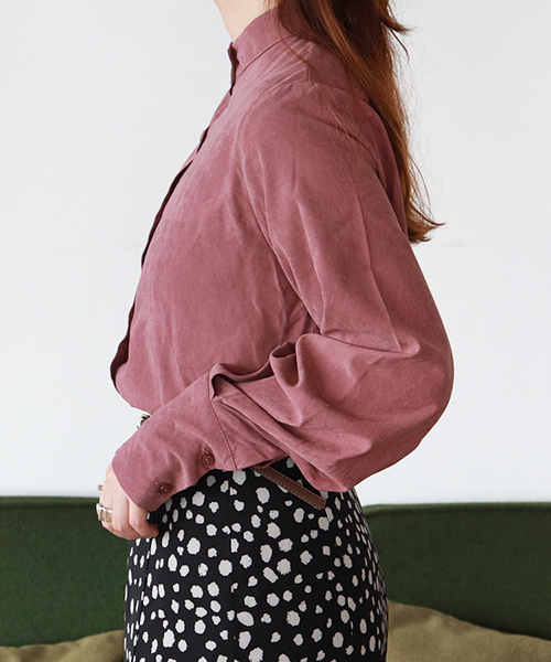 PairPair（ペアペア）の「ロングカフススタンドカラーシャツ（シャツ/ブラウス・レディース・アイボリー/モカ/スモークピンク・FREE）」の22枚目の写真