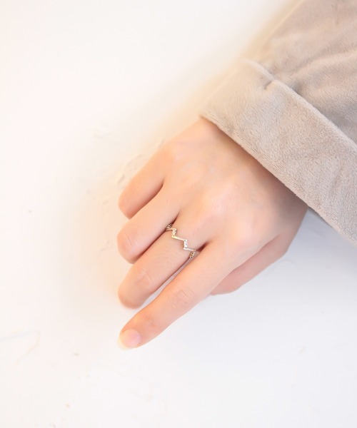 a cote（アコテ）の「a Cote◇silver925 ギザギザ ダイヤモンド マット 