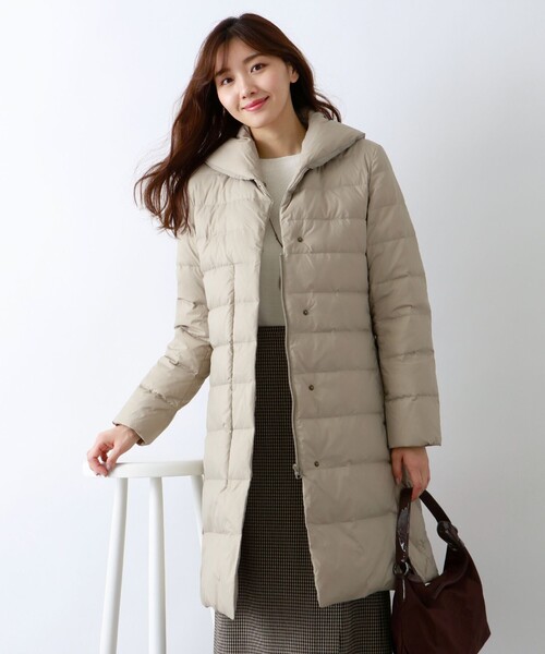 セール キルトロングダウン ダウンジャケット コート Amaca アマカ のファッション