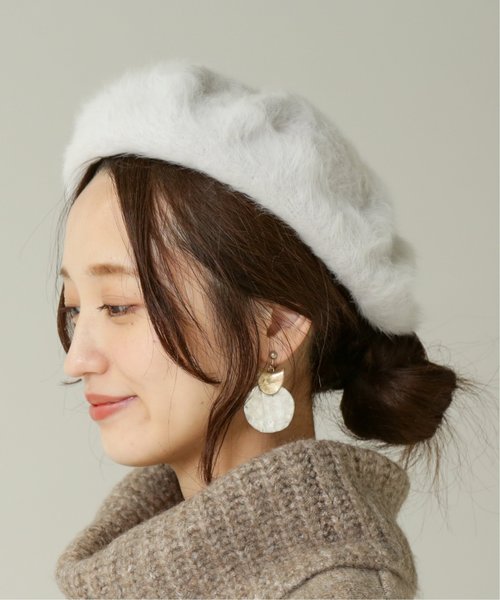 セール ハンチング ベレー帽 Ray Frames Cassin フレームスレイカズン のファッション 帽子 アンゴラベレー ハンチング ベレー帽 Frames 割引購入即納