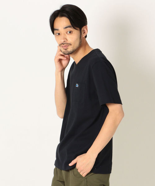 LACOSTE（ラコステ）の「SHIPS any×LACOSTE: 別注 ポケット Ｖネック Ｔシャツ（Tシャツ/カットソー・メンズ・ホワイト/ブラック/ベージュ/ブルー・1/2/4/3/5）」の14枚目の写真