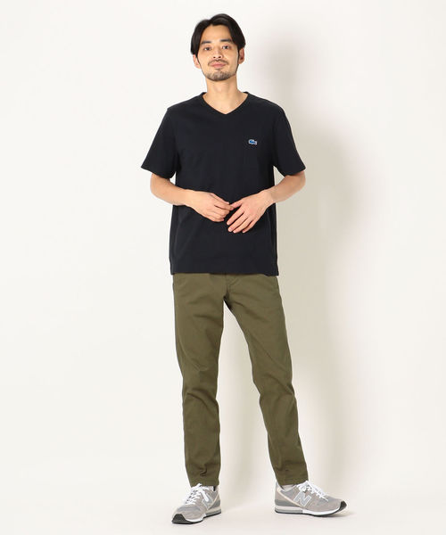 LACOSTE（ラコステ）の「SHIPS any×LACOSTE: 別注 ポケット Ｖネック Ｔシャツ（Tシャツ/カットソー・メンズ・ホワイト/ブラック/ベージュ/ブルー・1/2/4/3/5）」の16枚目の写真