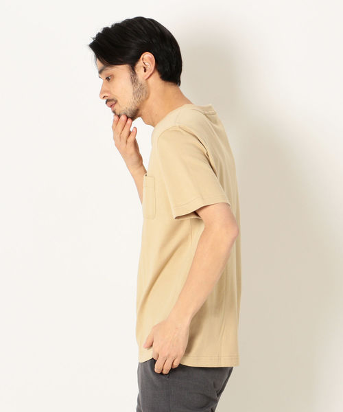 LACOSTE（ラコステ）の「SHIPS any×LACOSTE: 別注 ポケット Ｖネック Ｔシャツ（Tシャツ/カットソー・メンズ・ホワイト/ブラック/ベージュ/ブルー・1/2/4/3/5）」の21枚目の写真