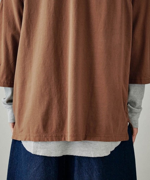 アンサンブル2点SET】長袖サーマルレイヤード カットソー ＆ ビッグ