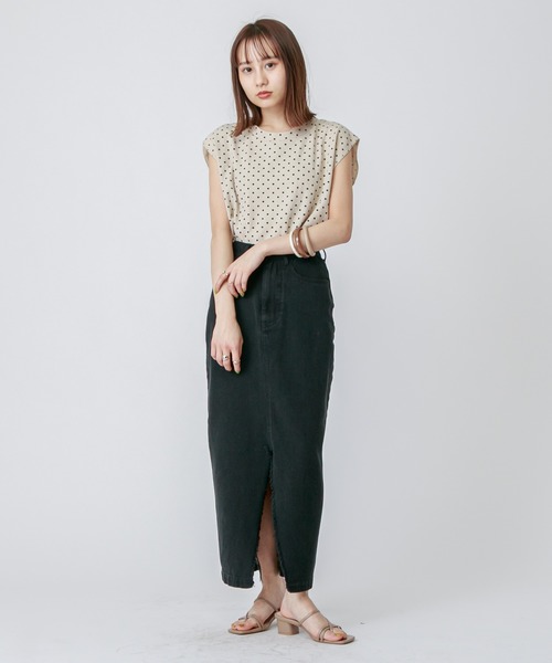 mystic（ミスティック）の「EC ドットノースリプルオーバー（Tシャツ/カットソー・レディース・ホワイト/ベージュ/モカ/ネイビー・FREE）」の6枚目の写真