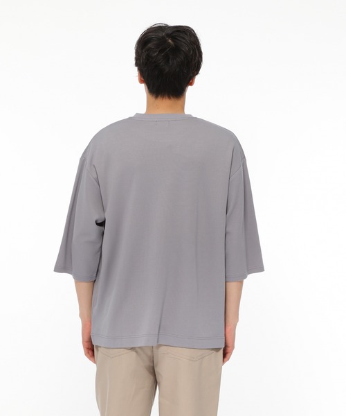 LAKOLE（ラコレ）の「クロップドスリーブポンチTシャツ / LAKOLE（Tシャツ/カットソー・メンズ・ホワイト/ブラック/ベージュ/グレー/グリーン・MEDIUM/LARGE）」の22枚目の写真