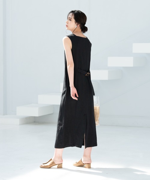 Aunt Marie's(アントマリーズ)の「リネンロングジレワンピース(ワンピース・レディース・ブラック/グリーン/ナチュラル・FREE)」の21枚目の写真