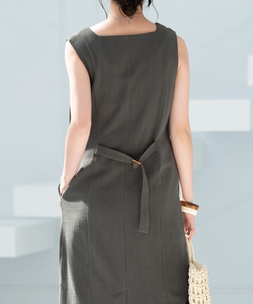 Aunt Marie's(アントマリーズ)の「リネンロングジレワンピース(ワンピース・レディース・ブラック/グリーン/ナチュラル・FREE)」の17枚目の写真