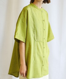 select MOCA | 2020 S/S アシンメトリーパイピングシャツ/オーバーサイズ半袖カラーシャツ(シャツ/ブラウス)