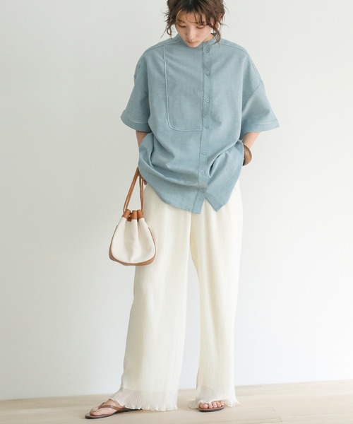 2021 SS アシンメトリーパイピングシャツ（シャツ/ブラウス）｜select