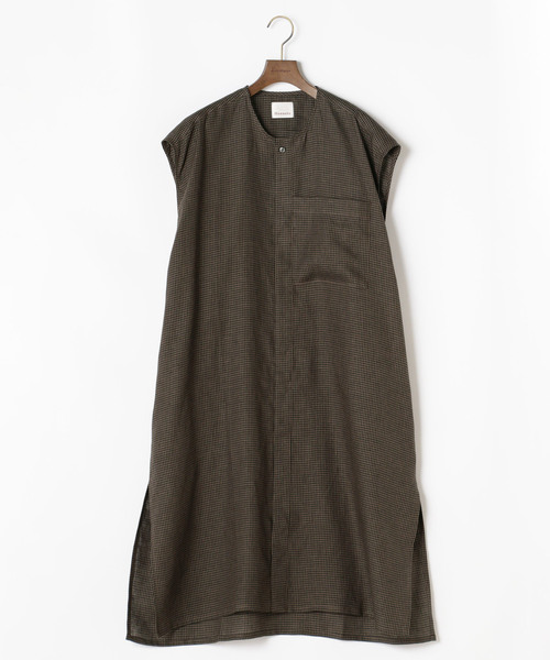 セール ノースリーブリネンチェックシャツワンピース ワンピース Honnete オネット のファッション通販 Zozotown