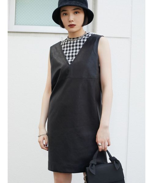 フェイクレザーボックスワンピース ワンピース Emoda エモダ のファッション通販 Zozotown