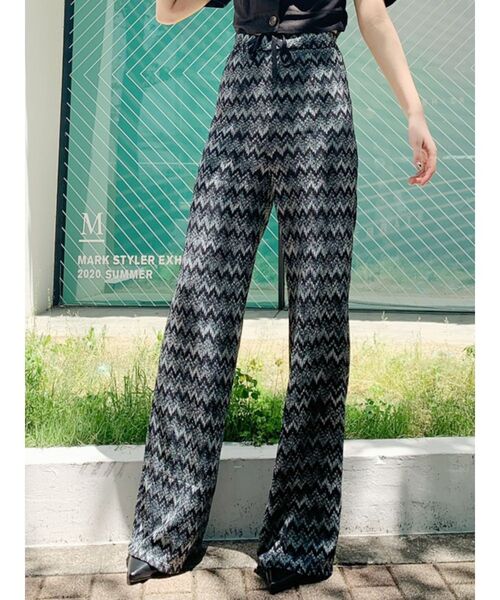 GYDA(ジェイダ)の「ニットジャカードパンツ(その他パンツ・レディース・ブラック/ベージュ・FREE)」の1枚目の写真