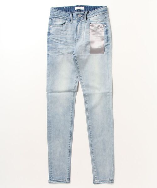 WHEIR(ウェア)の「WHEIR SKINNY JEANS(デニムパンツ・レディース・ネイビー/チャコールグレー/ダークブラック/ブラック/ダークグレー/ブルー/ライトインディゴブルー/ピンク/ダークインディゴブルー/ホワイト・23/26/24/25/27/SMALL/MEDIUM/LARGE)」の9枚目の写真