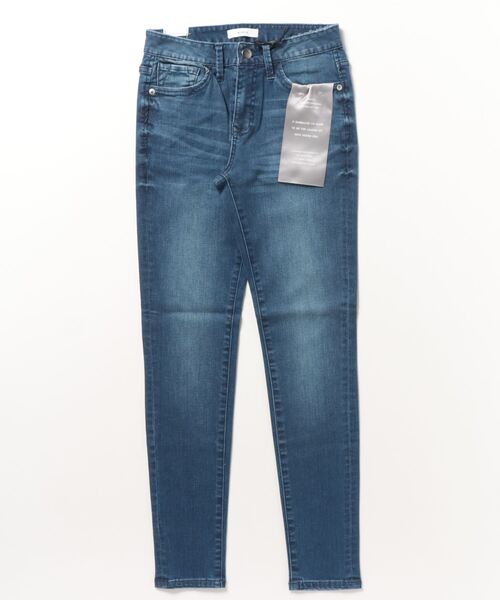 WHEIR(ウェア)の「WHEIR SKINNY JEANS(デニムパンツ・レディース・ネイビー/チャコールグレー/ダークブラック/ブラック/ダークグレー/ブルー/ライトインディゴブルー/ピンク/ダークインディゴブルー/ホワイト・23/26/24/25/27/SMALL/MEDIUM/LARGE)」の8枚目の写真