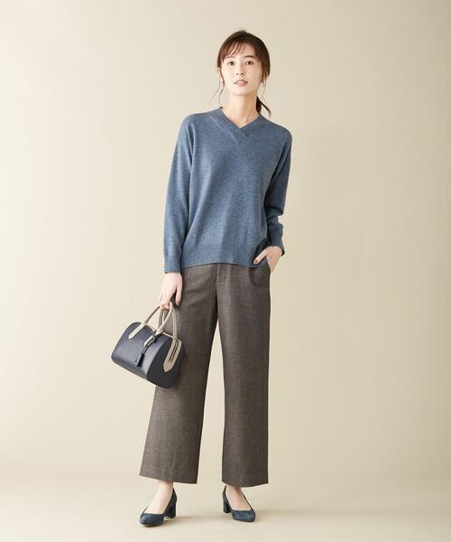 J.PRESS(ジェイプレス)の「【洗える】チェルビック ワイドパンツ(その他パンツ・レディース・ライトグレー系/ダークブラウン系/ネイビー系・T13/T15/T17)」の14枚目の写真