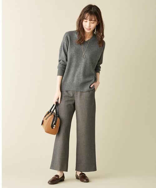 J.PRESS(ジェイプレス)の「【洗える】チェルビック ワイドパンツ(その他パンツ・レディース・ライトグレー系/ダークブラウン系/ネイビー系・T13/T15/T17)」の16枚目の写真