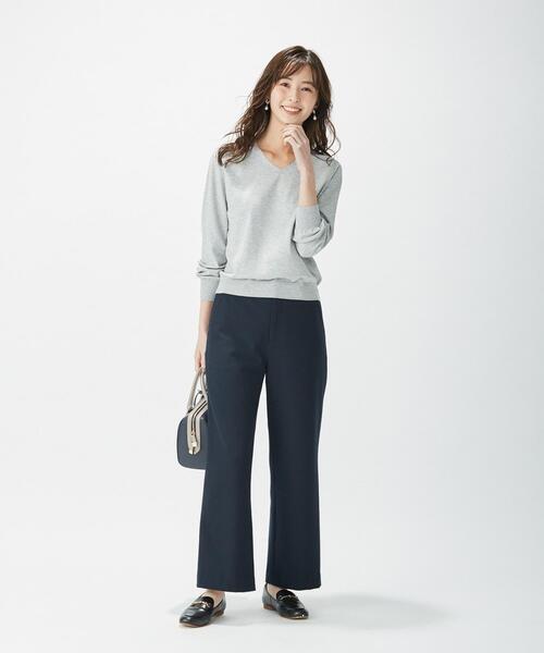 J.PRESS(ジェイプレス)の「【洗える】チェルビック ワイドパンツ(その他パンツ・レディース・ライトグレー系/ダークブラウン系/ネイビー系・T13/T15/T17)」の20枚目の写真