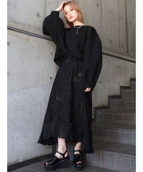 MURUA（ムルーア）の「カーブウェッジサンダル（サンダル・レディース・ブラック/アイボリー・35/36/37）」の8枚目の写真