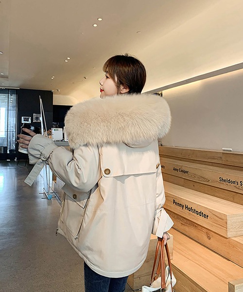 Restarara Faux Fur Hooded Jacket│レスタララ フェイクファー フーデッドジャケット