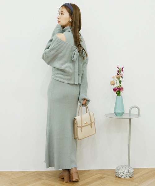 one after another NICE CLAUP(ワンアフターアナザーナイスクラップ)の「Ladyニットワンピース(ワンピース・レディース・ベージュ/グリーン/アイボリー・FREE)」の21枚目の写真