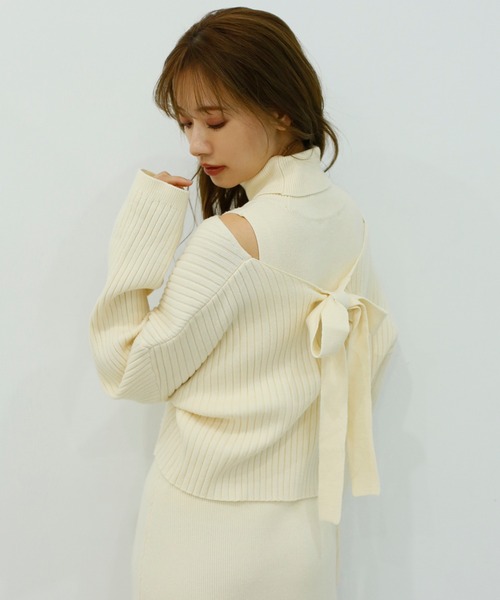 one after another NICE CLAUP(ワンアフターアナザーナイスクラップ)の「Ladyニットワンピース(ワンピース・レディース・ベージュ/グリーン/アイボリー・FREE)」の15枚目の写真