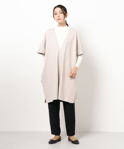 STYLEBLOCK(スタイルブロック)の「カットツイル起毛カフタンワンピース(ワンピース・レディース・グレー/チャコールグレー/グレイッシュベージュ/オフホワイト・M)」の2枚目の写真