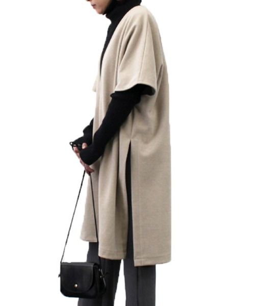 STYLEBLOCK(スタイルブロック)の「カットツイル起毛カフタンワンピース(ワンピース・レディース・グレー/チャコールグレー/グレイッシュベージュ/オフホワイト・M)」の7枚目の写真