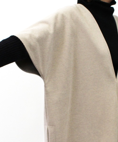 STYLEBLOCK(スタイルブロック)の「カットツイル起毛カフタンワンピース(ワンピース・レディース・グレー/チャコールグレー/グレイッシュベージュ/オフホワイト・M)」の8枚目の写真
