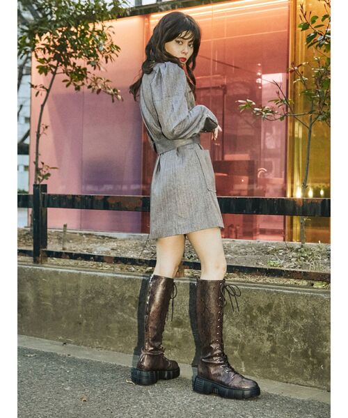 jouetie（ジュエティ）の「ジャケットミニワンピース（ワンピース・レディース・ブラック/ブルー/ブラウン・MEDIUM）」の7枚目の写真