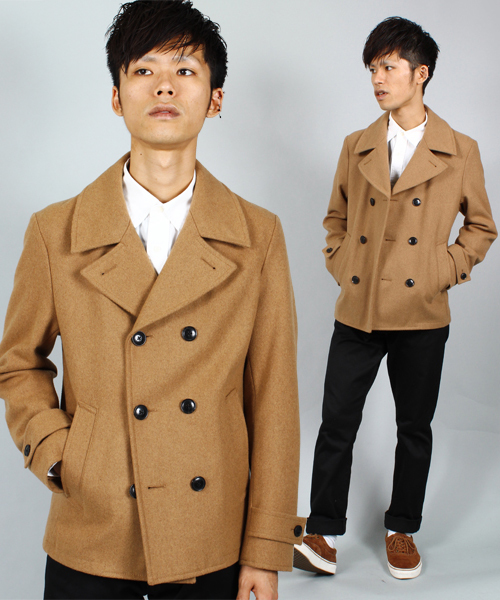 UNION STATION（ユニオンステーション）の「<FINEBOYS11月号 P120掲載　菅谷哲也さん 宮城大樹さん着用商品>メルトンPジャケット(UNION STATION)（ピーコート・メンズ・ブルー/ブラック/グリーン/グレー/キャメル/ネイビー・LL/LARGE/MEDIUM/SMALL）」の6枚目の写真